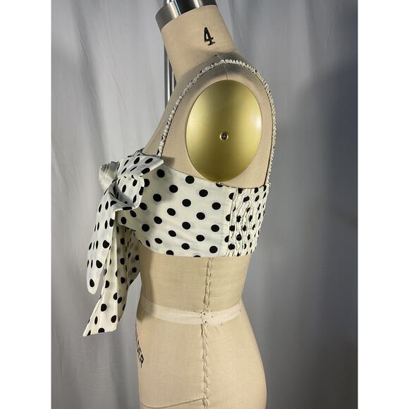 Marianna Senchina 'Bow' White Top Size M - Picture 3 of 5